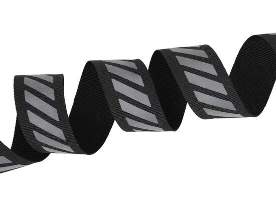 Atstarojoša lenta Reflective tape 20 mm black + reflector 50m